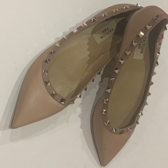 Kaitlyn Pan Flats Studded Flats in Pink  Sz. 9 - Picture 1 of 3